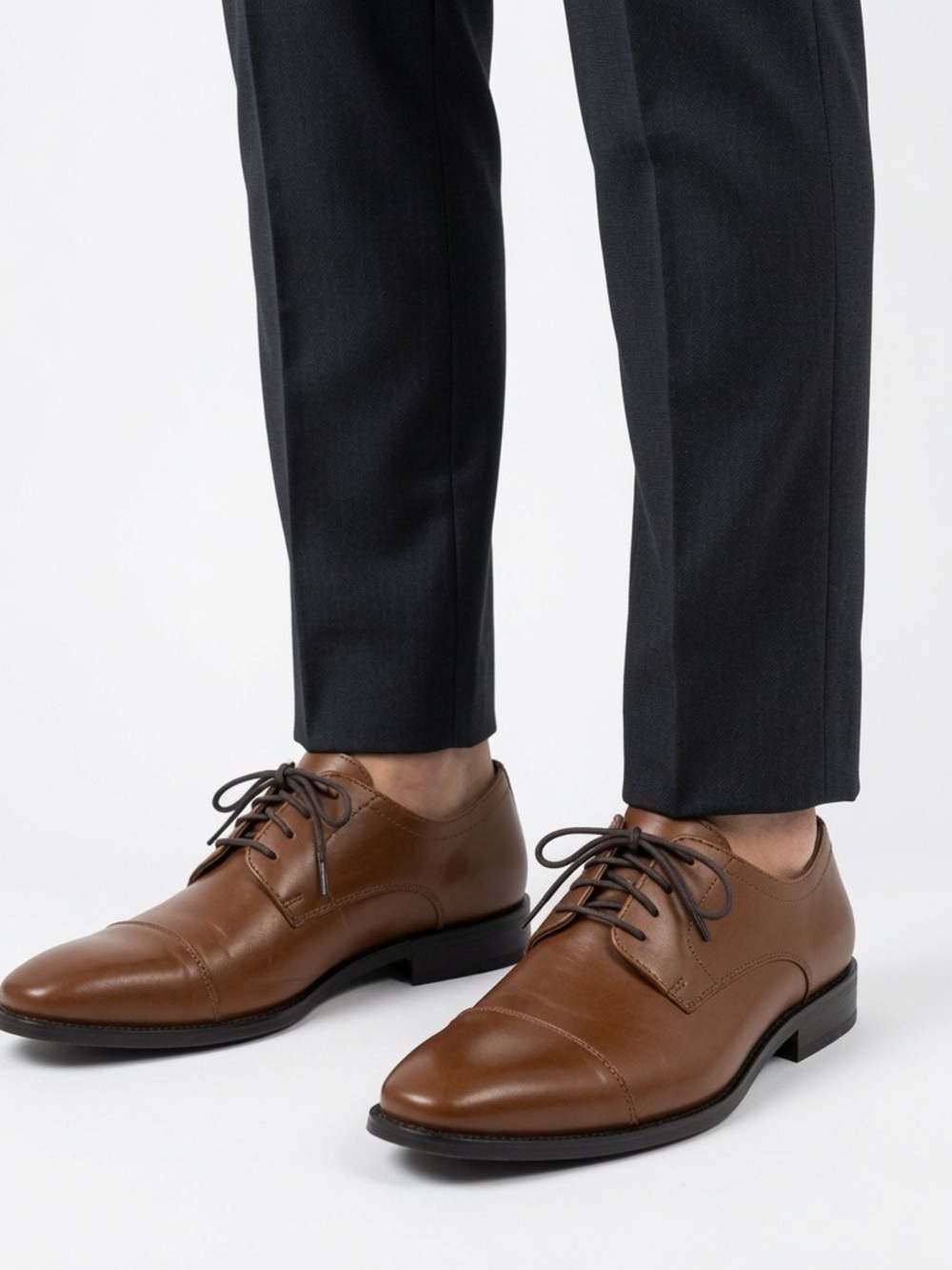 Alfani Adam Tan Cap Toe Oxford Derby Dress Shoes - Size 9.5M Formal